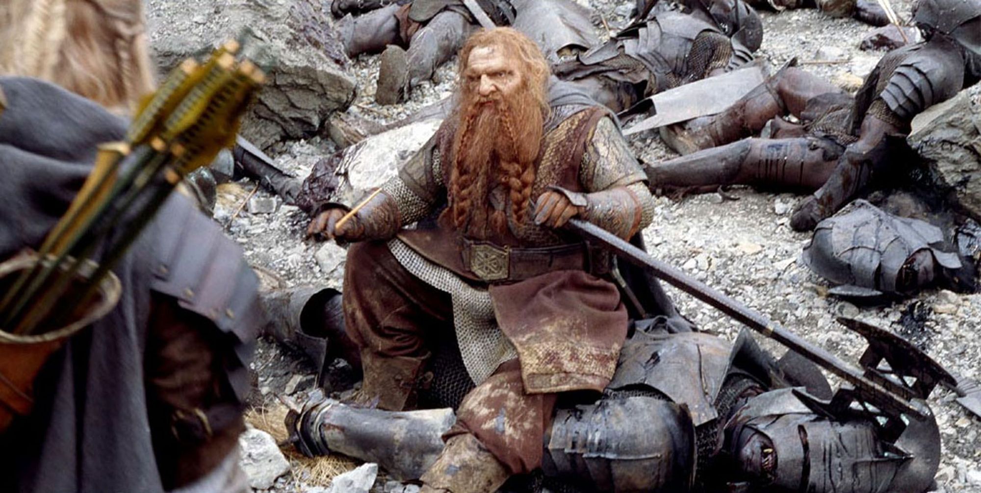 Gimli at with his axe