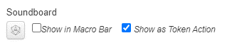 Screenshot of the Roll20 Character Sheet Macro after saving, with the Show as Token Action checked